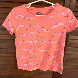 OshKosh Pink Shark Graphic Tee